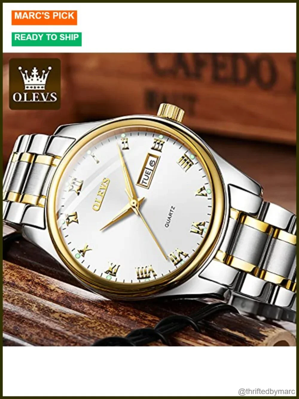 Classic Men Watch with Date - Luminous Quartz Stainless Steel Waterproof